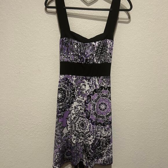 Y2K Square Neck Purple and black Speechless mini dress - Picture 2 of 8